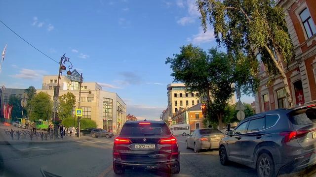 Поездка по улицам Тюмени до бизнес-центра и в посёлок Боровский
