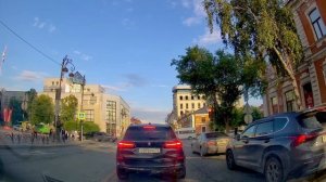Поездка по улицам Тюмени до бизнес-центра и в посёлок Боровский