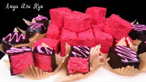 🍮🍒 Воздушные ВИШНЕВЫЕ МАРШМЕЛЛОУ из 3х ингредиентов, ЗЕФИРКИ в шоколаде, десерт к чаю