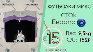 Продано! 170-003 #2710 Футболки микс (без этикеток) Всесезон Европа