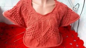 1 часть Туника с карманами на основе ажурной кокетки