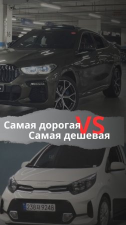 🚗 Какая самая дорогая и самая доступная машина у нас на стоянке?