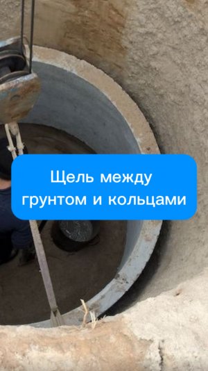 Щель между грунтом и кольцами