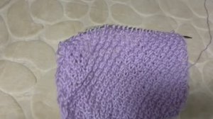 Узор спицами. Двойные рисинки