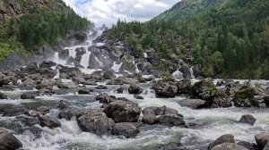 Путешествуем по Алтаю. Водопад Учар. Полное видео.
