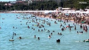Геленджик Центральный пляж сегодня 23 июля 2025. Море и погода в Геленджике сейчас. Обстановка