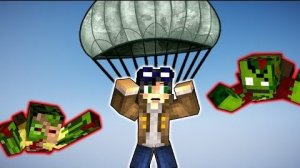 ЛЕТАЮЩИЕ ЗОМБИ. ПРЫЖОК С КРЫШИ. ДЕНЬ 10-ЯДЕРНЫЙ ЗОМБИ АПОКАЛИПСИС В МАЙНКРАФТ