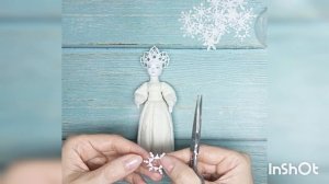 Корона для Снежной Королевы из ваты