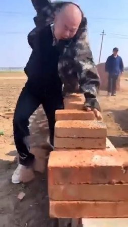 Кирпичи сломал рукой