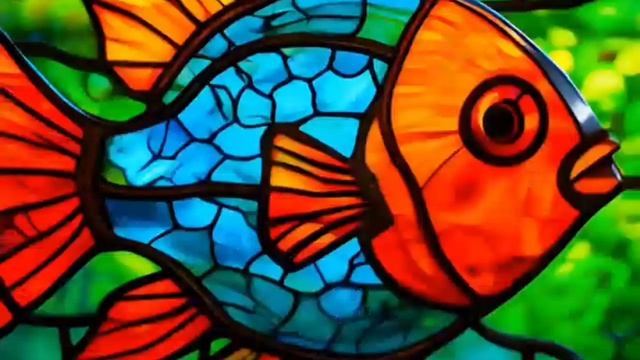 Витражные рыбки 🐟 🐟 🐟  звук аквариума и рыбок #АСМР #ASMR #звуки #звук #аквариум #рыбки #рыба смотреть онлайн