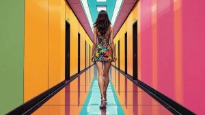 Она идёт, пол попирая каблуками