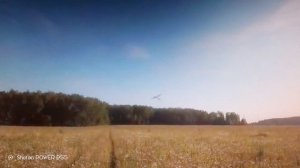 Полёт двухмоторной модели самолёта