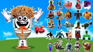 СПАГЕТТИ ТУАЛЕТТИ ПРОТИВ ВСЕХ БОССОВ В МАНЙКРАФТЕ! БИТВА МОБОВ! ИТАЛЬЯНСКИЕ МЕМЫ БРЕЙНРОТ