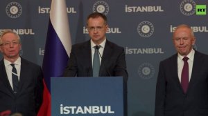Российская делегация вышла к журналистам после переговоров с Украиной в Стамбуле.  Мы вернули ук...