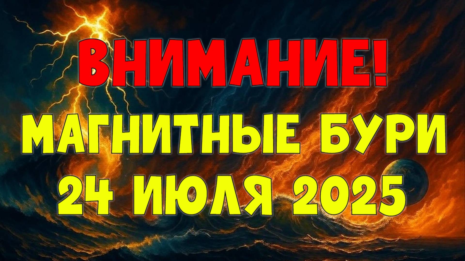 🔴ВНИМАНИЕ! МАГНИТНЫЕ БУРИ 24 ИЮЛЯ 2025 — Что нас ждёт?