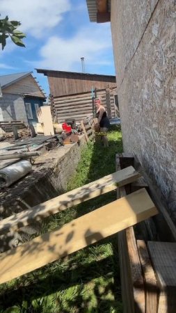 Продолжаем стройку #уралочка #деревенскаяжизнь #свойдом #стройка
