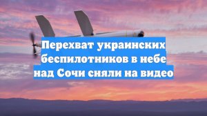 Перехват украинских беспилотников в небе над Сочи сняли на видео