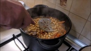 Ферганский плов с горохом нохат (нут)