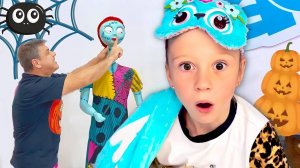 Хеллоуин! Папа решил украсить комнату Насти к празднику