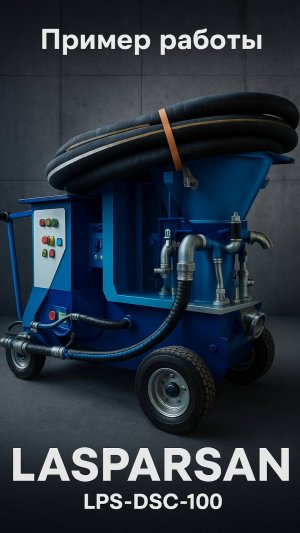 Сухое торкретирование Lasparsan LPS-DSC-100 в работе