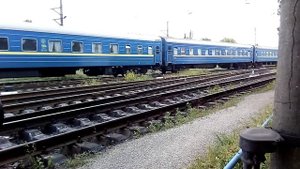 2ТЕ10ут 0062 с поездом 121 Киев - Николаев прибытие на Николаев Пасс