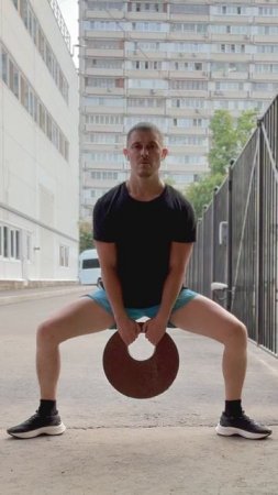 Тренировка спины и ног с гирей