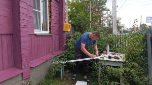 Набор первоклассника от работы.Брат снова в работе,делает откосы.