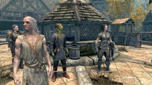 Skyrim. Бриньольф толкает речь на рынке