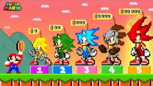Марио может купить все формы Sonic элементов в Super Mario Bros.