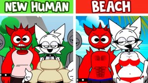 🏖️ INCREDIBOX SPURNKI | BEACH HUMAN MOD (NEW!) – ОТДЫХ ПО-СПРАНКИ! 🌊