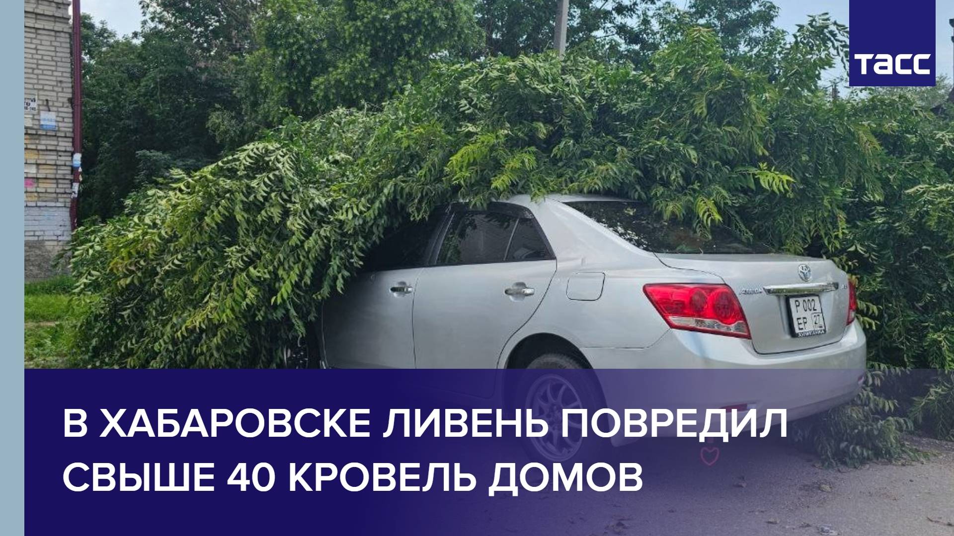 В Хабаровске ливень повредил свыше 40 кровель домов