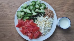 Вкусный Салат для Похудения низкокалорийный. Летний