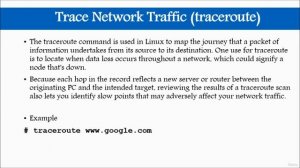 172 - Tracing Network Traffic traceroute
