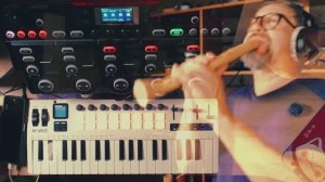 Японская флейта Сякухати с эффектами Boss RC505mk2