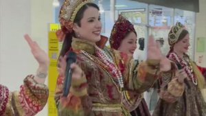 Ансамбль Московский Переполох // Выступление в торговом центре