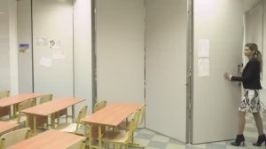 Раздвижная перегородка NORMA в образовательном учреждении
