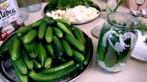 Хрустящие Маринованные Огурчики на зиму по - Болгарски с репчатым луком.