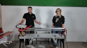 На плиткорезе LETO TOOLS T8-12 можно работать без опыта, с керамогранитом справилась даже девушка!
