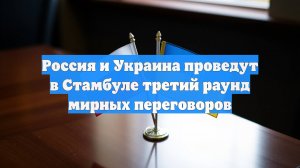 Россия и Украина проведут в Стамбуле третий раунд мирных переговоров