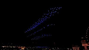 Шоу из 300 дронов на Форуме микроэлектроники, Сочи