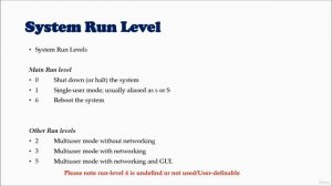 189 - System Run Levels 0 thru 6