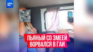 Пьяный мужчина со змеей приехал в ГАИ жаловаться на лишение прав