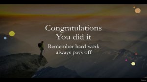255 - Congratulations