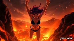 Девушки упали в огонь