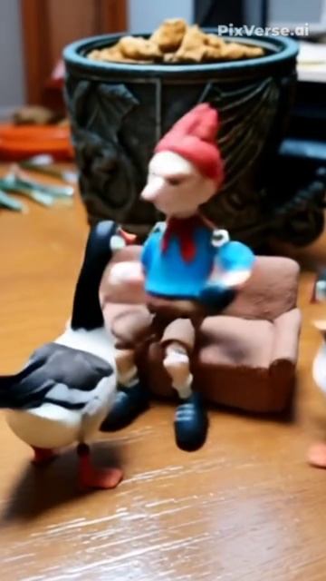 Пионер и гусь из Атомик харт под нейросетью. смотреть онлайн