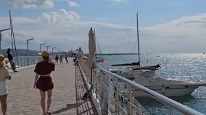Геленджик пляж Красная Талка сегодня 24 июля 2025. Чёрное море. Погода в Геленджике сейчас