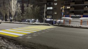 Проекция на пешеходном переходе