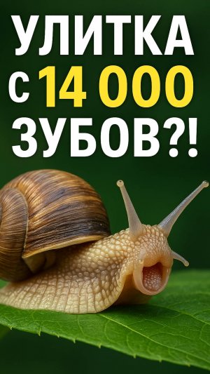 Улитка с 14 000 зубов?! Вы не ослышались! 🐌
