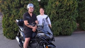 Поздравляем Дмитрия и Ксению с приобретением Макси Скутера , Т:89612934363 с 10:00 до 20:00