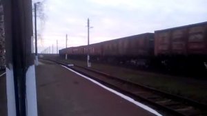 Скрещение поездов №2510 с 6701 по ст. Белая Криница